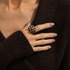 Minimalist Rivet Acrylic Bangle Punk Style Chunky Irregular Wide Bracelet Cuff Style Embellishment Open Bangle Decor Itemation