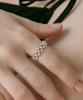 Dmoment (925 Silver) Double Trace Ball Bead Ring