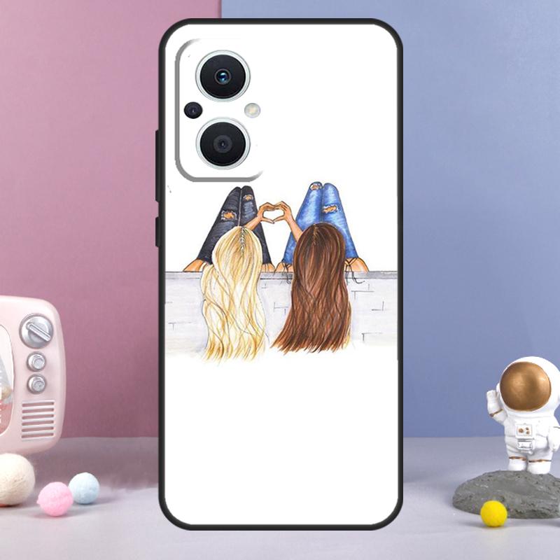 Best Friends BFF Matching Funda For OPPO Reno 14 F 11F 12F 13F 10 11 12 13 Pro 7 8 Lite OPPO Find X8 X6 X5 X9 Pro Case