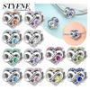 Charms Plata Originales Month Heart Beads For Charms Copper Bracelet Jewelry Beads Jewellery Making Women'S Gift Choice