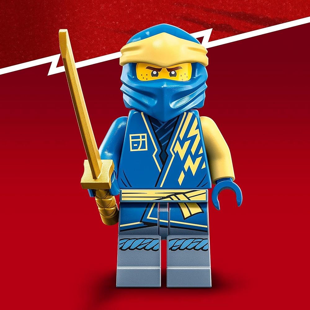 LEGO Ninjago Jay's Lightning Jet EVO Building Toy for Kids 6-9 Years Old, Educational Block Set, Gift Idea
