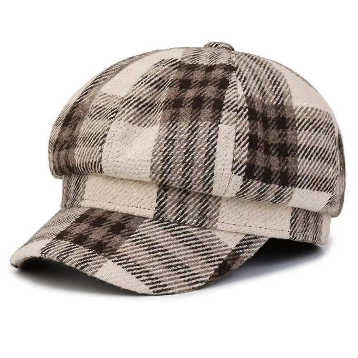

Casquette Hunting with Checkered UV Slimming [Qzkouma] Hat, Cap, Autumn/Winter, Warm, Cap, Brim, Pattern, Women s & Men s, Protection, Effect, бежевый