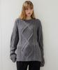 LETTERA Alpaca Wool Cable Knit_3Color