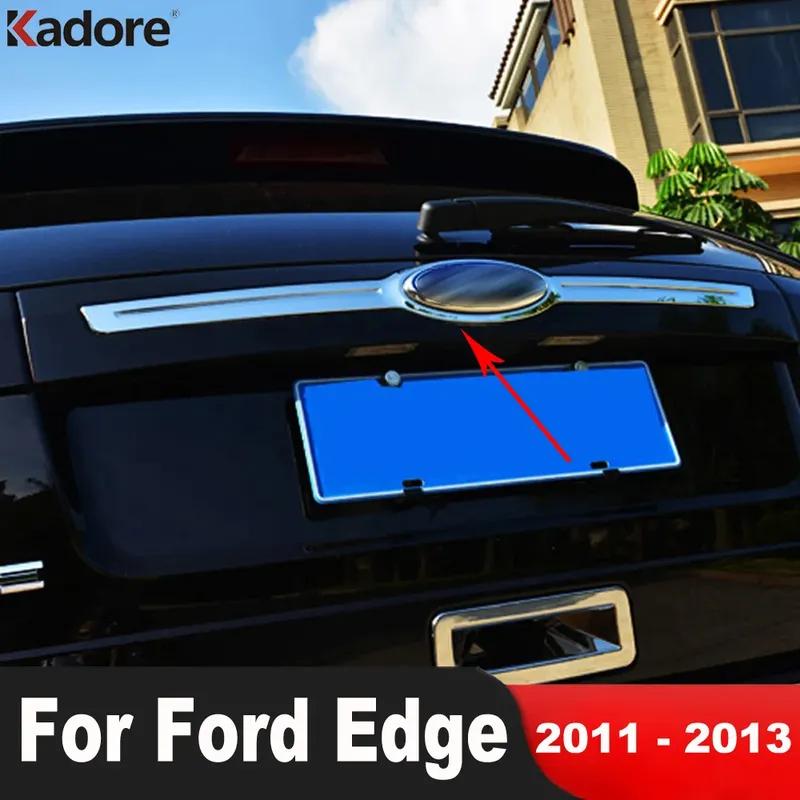 For Ford Edge 2011 2012 2013 Chrome Car Rear Trunk Lid Cover Trim Tailgate Tail Door Lip Molding Garnish Strip Accessories