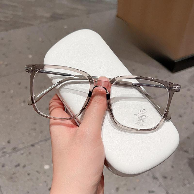 Оправы для очков TR90 в большой оправе в стиле ретро для мужчин и женщин без макияжа — фото 6