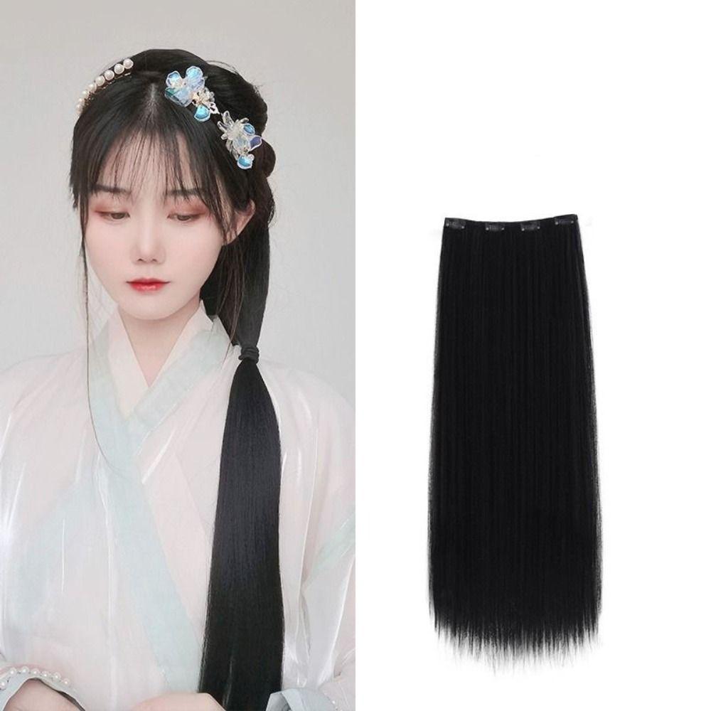 Traditional Long Straight Hair Piece Ancient Hanfu Wig Pads False Hanfu Wig Piece Women