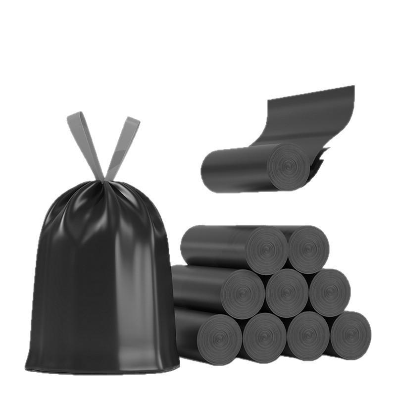 Durable Drawstring Trash Bags - Tear-Resistant, Self-Sealing Kitchen and Dormitory Use