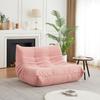 Chenille Raupe Polster-Sofa, Bodennaher Lounge-Sessel, Armloser Dekorativer Kaminstuhl für Wohnzimmer, Schlafzimmer, Spielzimmer, Büro