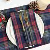 12Pcs 30x45cm Christmas Plaid Cloth Napkins,Washable Reusable Cloth Table Dinner Napkins for Wedding,Parties,Dinner Celebration