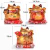 6 inch Golden Ceramic Maneki Neko Statue Lucky Cat Money Box Feng Shui Figurine Home Decor Ornament
