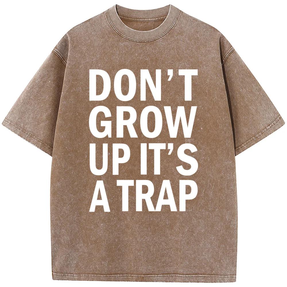 Washed Old High Quality T-shirt Hip Hop Streetwear Men Washed T-shirts Student Top T-shirts