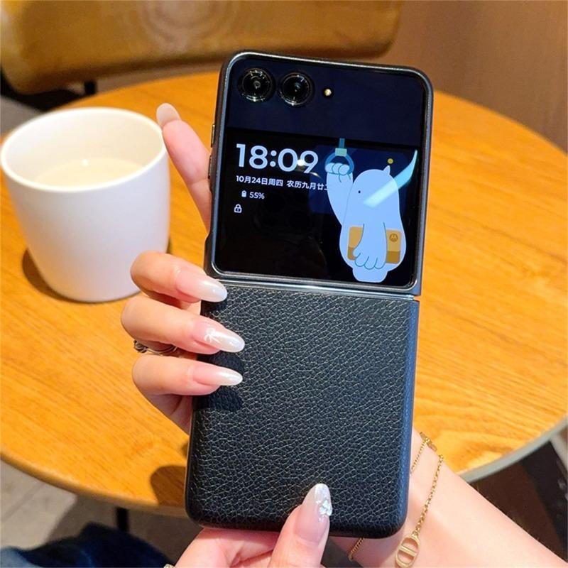 Hülle Für Motorola Razr 70 60 50 Moto Razr 2026 2025 2024 Hülle Mode PU Leder Silikon Handy Rückseite Stoßfester Stoßfänger
