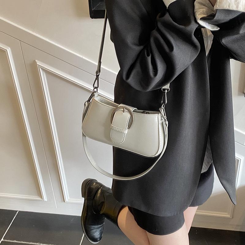 New Simple Underarm Small Square Bag Women's 2025 Spring and Summer High-end Fashion Korean Version Trendy Casual Oblique Span Women's Bag