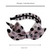 Elegant Niche Polka-dot Bowknot Headband Female All-match Net Red Korean Departure with Sweet Wide-brimmed Simple Headband