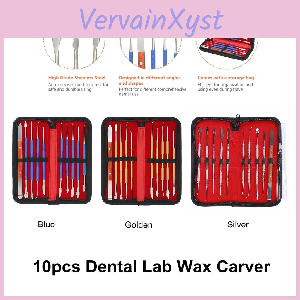 10pcsset Equipment Dental Professional Lab Carving Tools Set Surgical Dentist Sculpture Knife Instruments Tool Kit