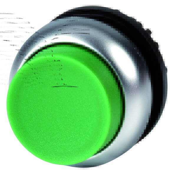 M22-DH- Drive, Green Protruding Button, Self-return