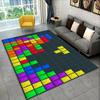 3D Retro Game Tetris Gamer Cartoon Area Rug,Carpet for Home Living Room Bedroom Sofa Doormat Decor,kid play Non-slip Floor Mat