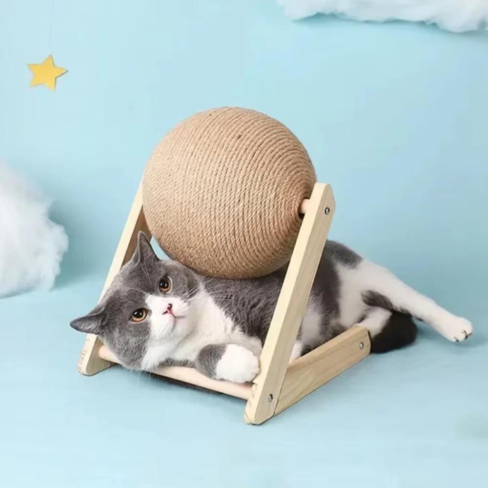 Cat Scratching Ball Toys Kitten Sisal Rope Balls Board Grinding Paws Toys Durable Kitty Scratch Board Pets Furniture Supplies