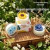 Handmade Flower-Shaped Aromatherapy Candle Set: Floral Scented Gift for Home and Bedroom Decor