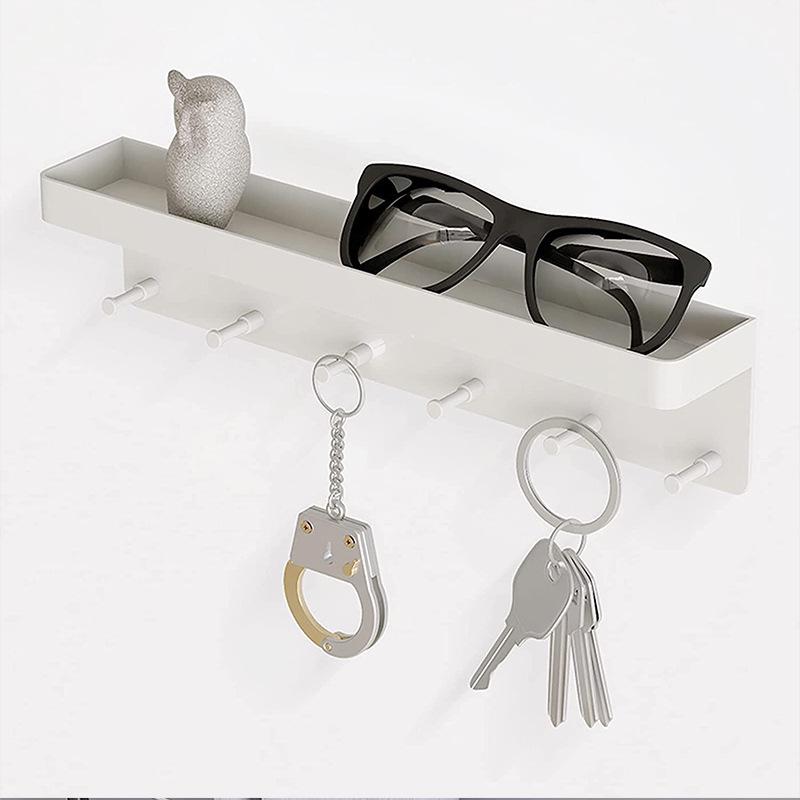 Punch-Free Stainless Steel Wall Rack for Kitchen, Bathroom, and Entryway Storage