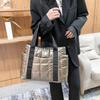 Luxury Design Lattice Totes Women's 2021 New Winter Down Cotton Jacket Bags Brand Shoulder Bag Female Shopping Handbag and Purse