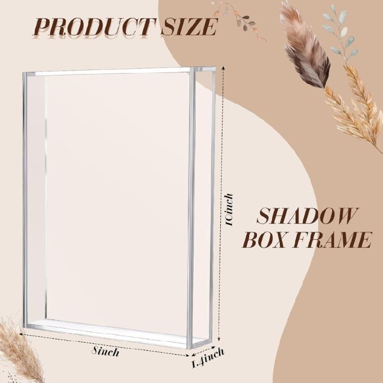 Skuggbox Ram Tydlig Fotoram Husdjursminnesmärke Skuggbox DIY Bordsskiva Displaylåda Rum/Födelsedag/Bröllop/Fest