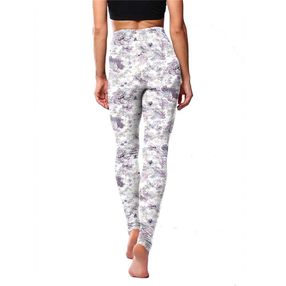 Floral Leggings High Waist Paisley Printed Legging For Women Highly Stretchable Fitness Tights Yoga Pants Workout Sportswear