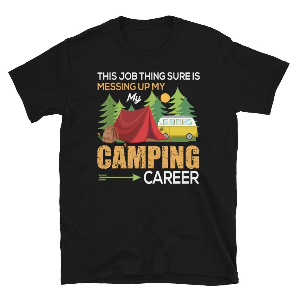Camping Career Vintage Design Camping Novelty T-Shirt L