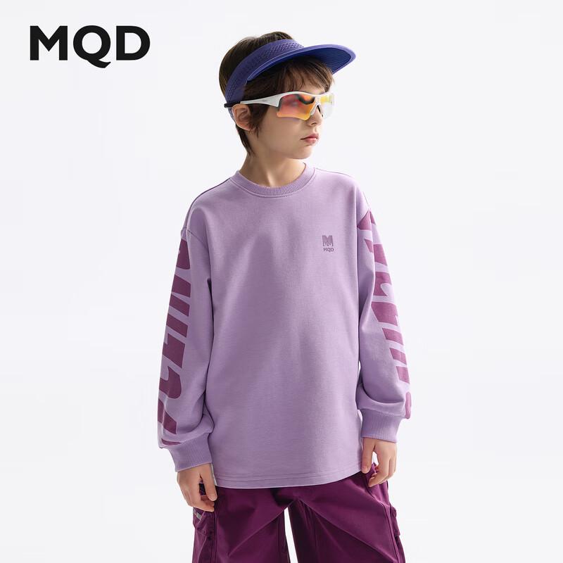 MQD Boys  2025 Spring Letter Print Round Neck Sweatshirt 160