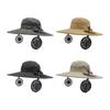 Adjustable Neck Hanging USB Fan Bucket Hat With UPF50+ Sun Protection For Outdoor Camping Hiking And Beach Activity