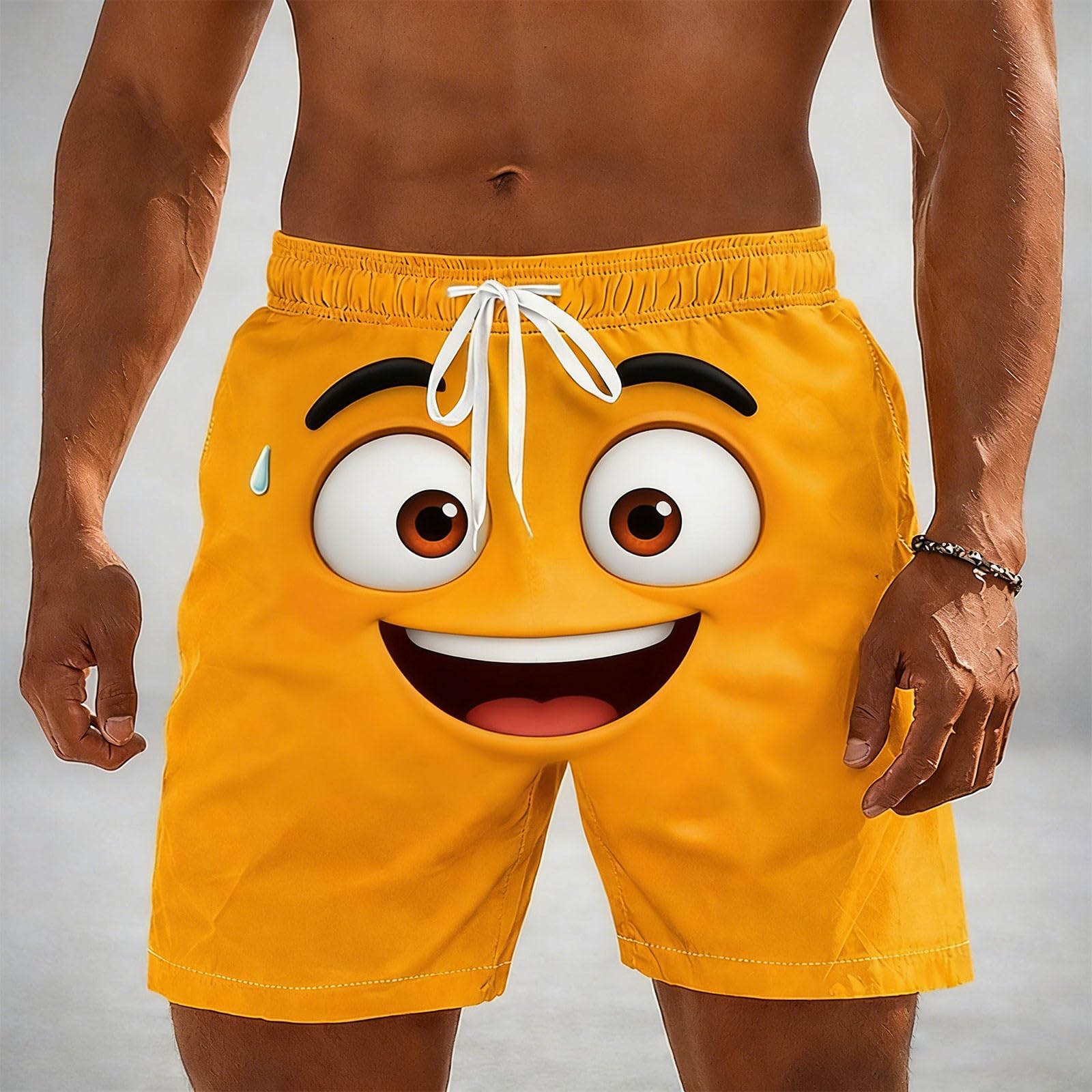 

Men Quick Dry Swim Shorts with Elastic Waistband and Pockets Comfortable Lightweight Beach Shorts for Outdoor Sports Activities M
