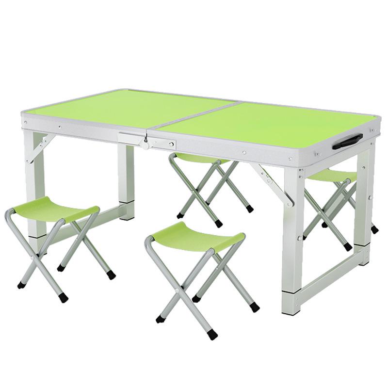 Portable Foldable Aluminum Camping Table and Chairs for Outdoor, Night Market, and Picnic Use