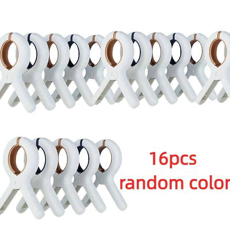 16pcs Beach Towel Clips, Heavy-duty Plastic Clothes Clips, Blanket Drying Clips, Windproof Clothes Clips, Household Items