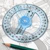 Protractor Ruler Rotatable Easy To Read Portable Clear Scale Wide Application Labor-saving Plastic Angle Protractor with 360 Degree