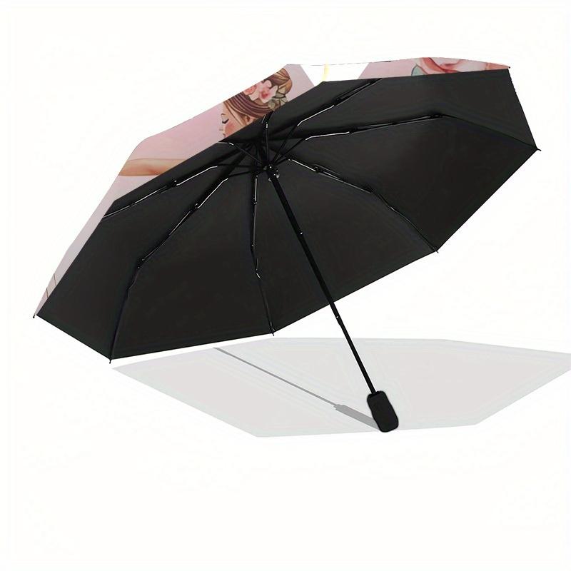 1pc BallerinaFloral Themed High-quality Umbrella,Automatic Opening and Closing Umbrella,Multi-functional Umbrella G0811048