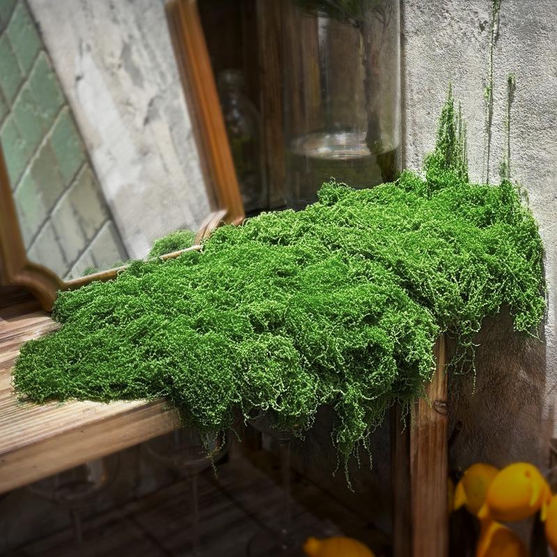 Artificial Green Moss Turf for Indoor Landscape Decoration and Micro-Landscapes