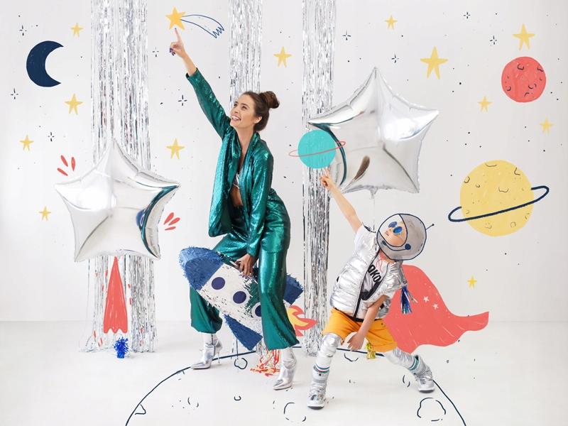 Star Foil Balloon, 70cm, Silver, 1 pc
