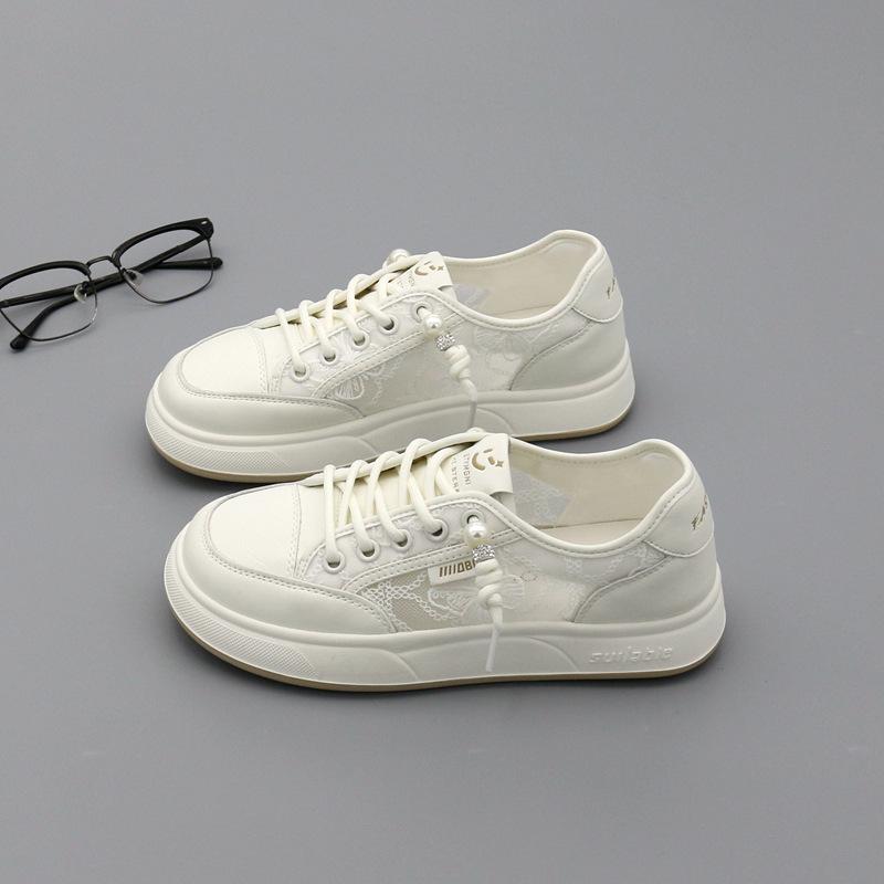 

Женские парусиновые дышащие белые туфли на одной педали, летние туфли на плоской подошве с круглым носком и стразами 40 абрикосовый