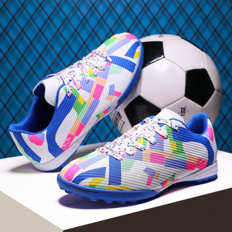 Student Broken Nail Sports Shoes Men and Women Youth Game Grass Football Shoes Long Nails Low Top New Training
