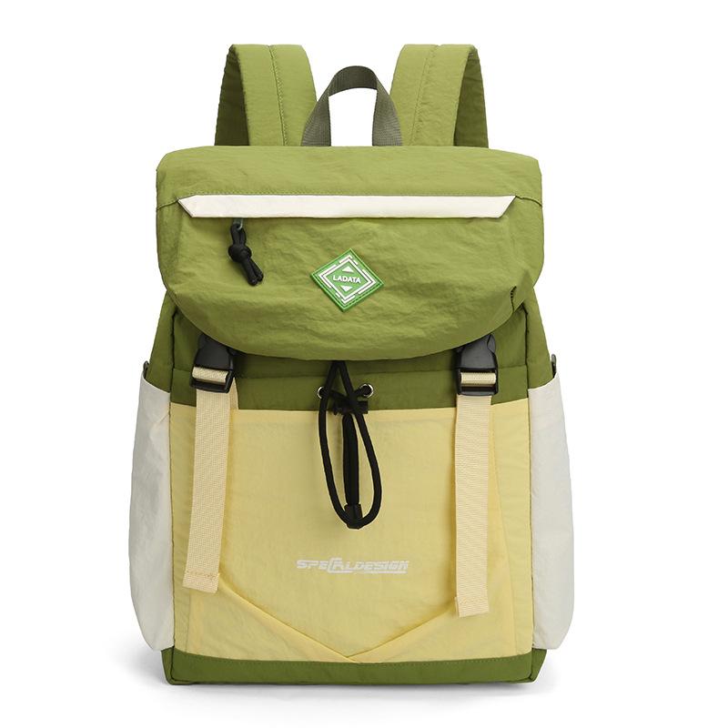 Schoolbag Fog Field Green Function Splicing Bundle Backpack College Student Couple Outdoor Sports Adventure Refreshing Backpack