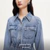 VEROMODA 2025 Lapel Distressed Single-Breasted Midi Dress