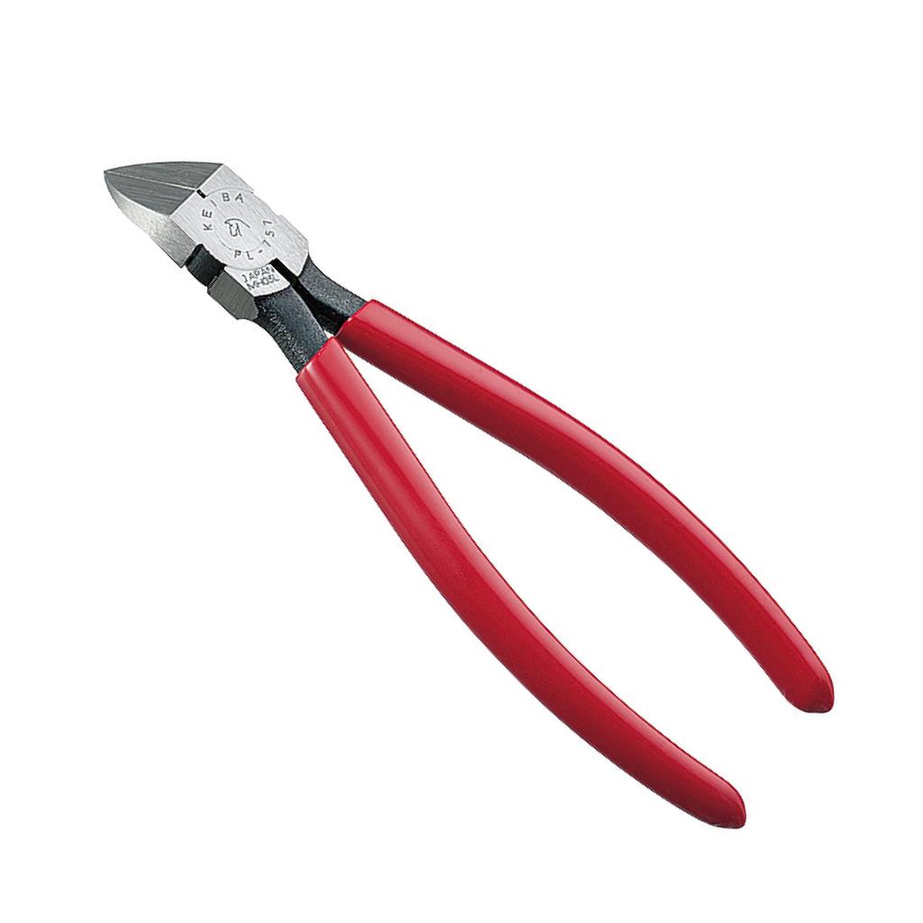 Keiba Plastic Nippers, Flat Tip, 45 Degree, 175mm, PL-757