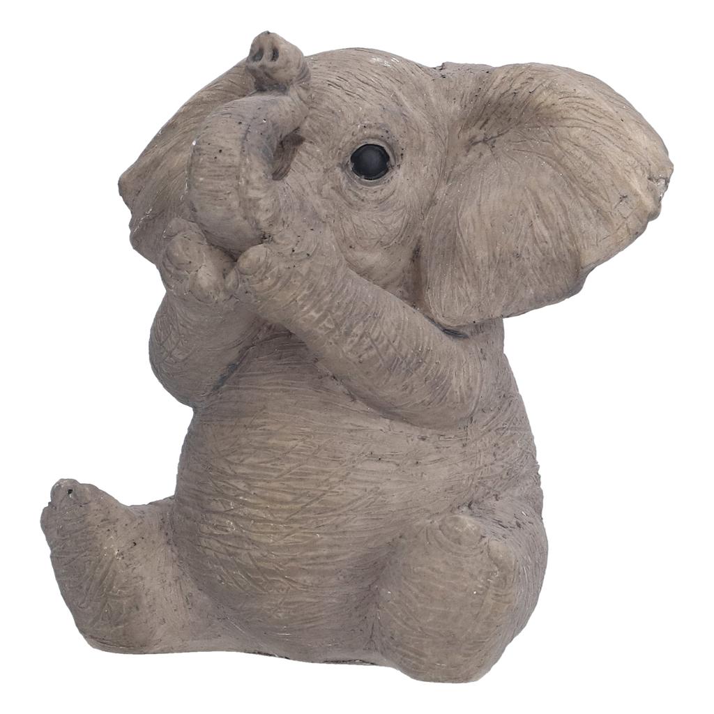 Resin Elephant Statue Crafts Cute Elephant Ornament Home Decoration for Living Room BedroomType 3