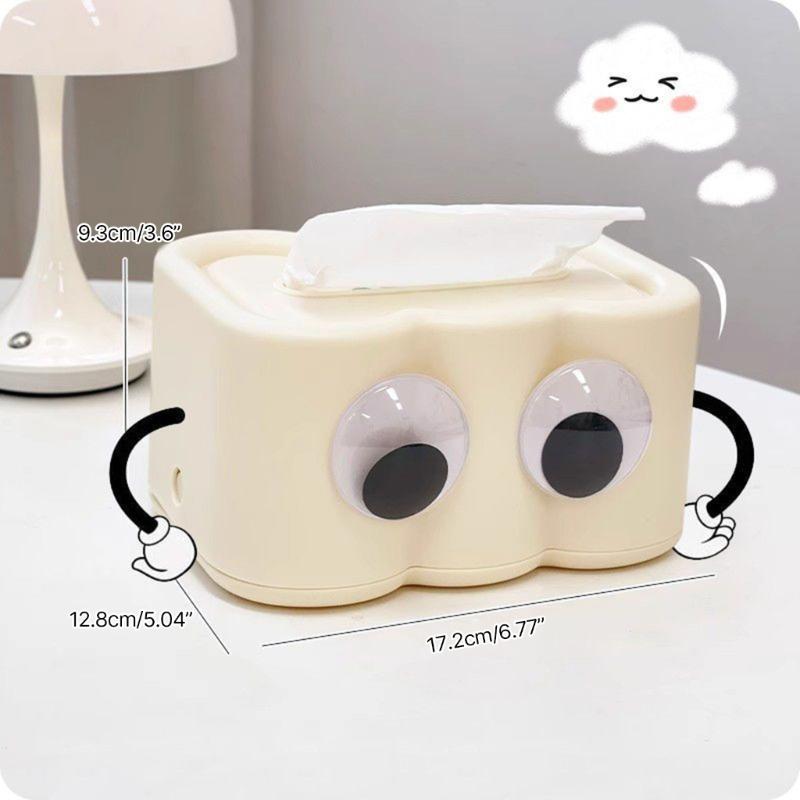Lovely Tissue Dispenser Collection Unique Paper Storage Box Paper Box with Eyes Adorned Convenient Paper Dispenser