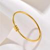 Hot-Selling Women's 2.8mm Sand Gold Openable Coil Bangle