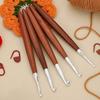 3-7mm Solid Wood Handle Crochet Knitting Needles Hooks Multi Size Sewing Accessories Wool Crocheting Lace Weave Craft Needle