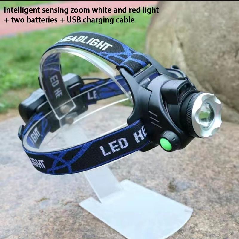 Led High-Power Long-Range Headlamp Usb Rechargeable Waterproof Suitable For Outdoor Camping And Wearing
