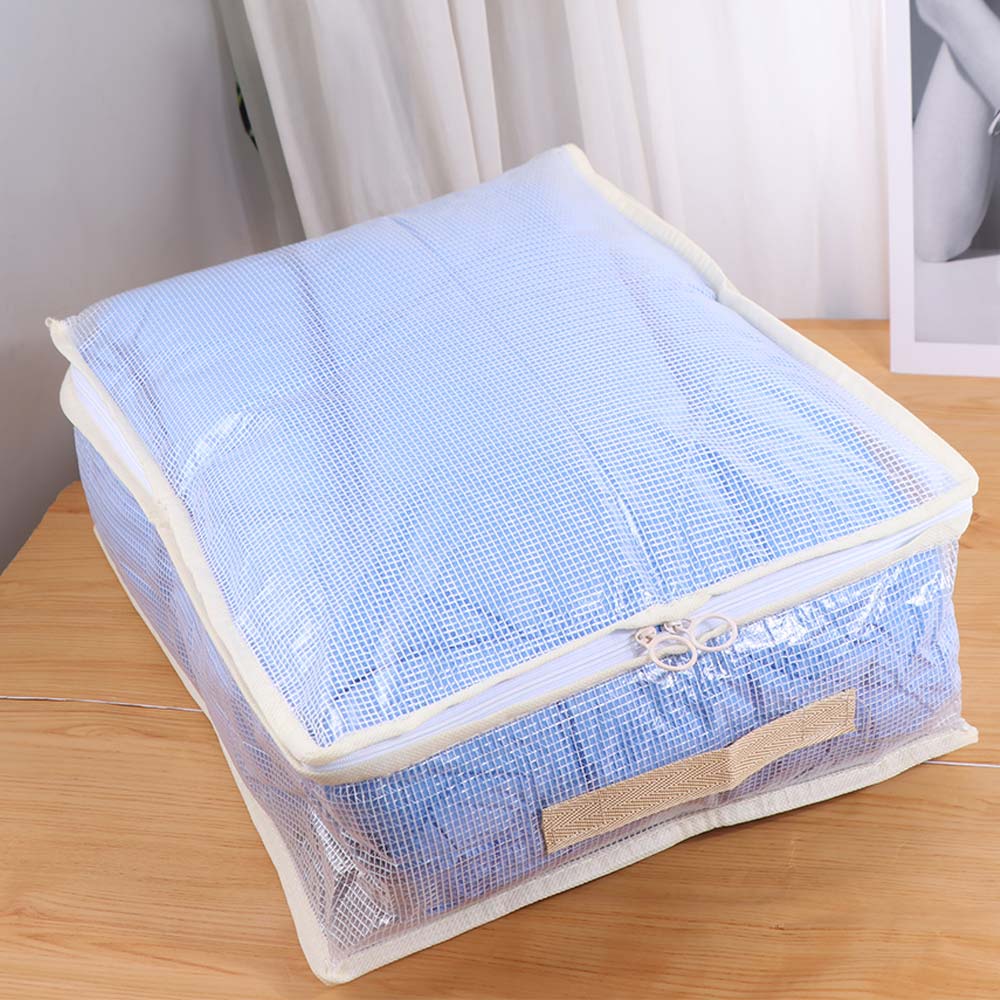 2Pcs Transparent Blanket Pillow Storage Container Large Capacity Blanket Sorting Bags  Wardrobe