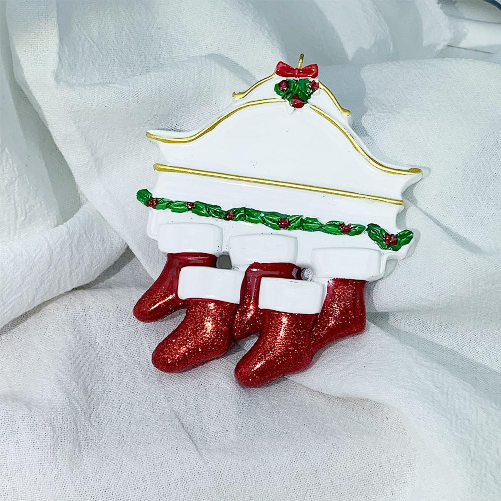 Christmas Resin Creative Stockings Family Nameplate Diy Christmas Ornament For Decor Home
