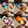 Sunset c-Coconut Tree For iPhone 17 Air 16 15 14 13 12 11 Pro Black Soft Cover Phone Case
